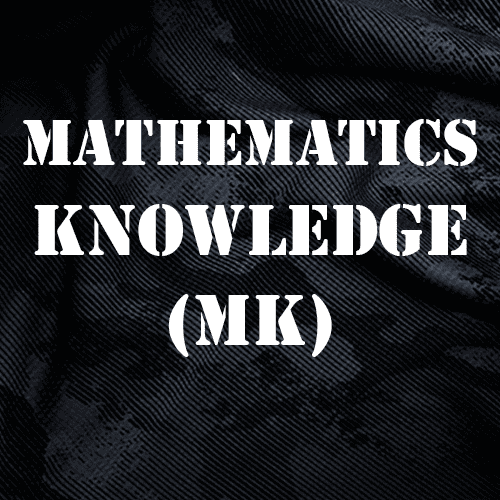 mathematics knowledge text on camo background